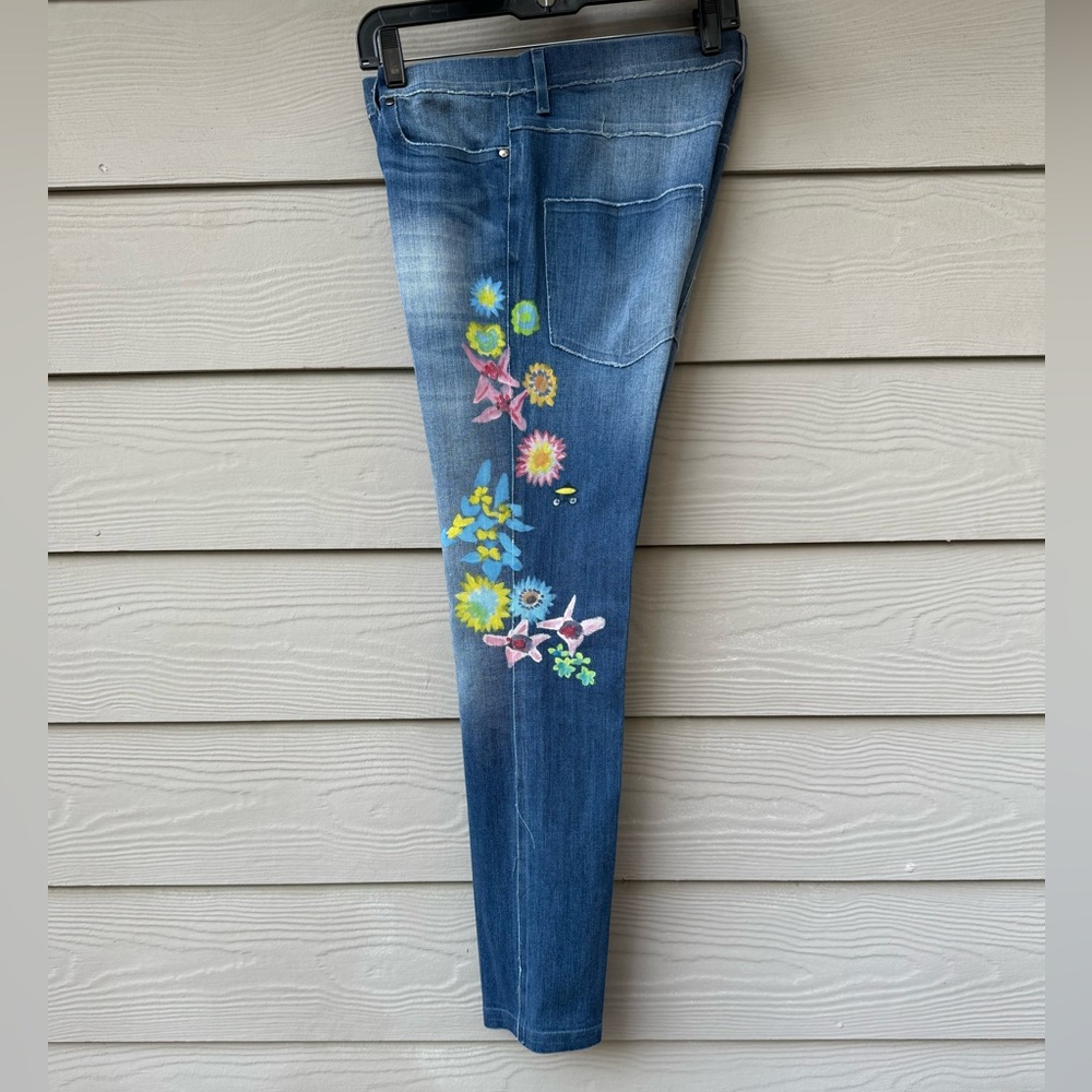 Mira Mikati Floral Blue Jeans